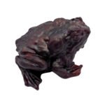 Dark Resin Frog Figurine Sparkle Accent Amphibian Decor Floozy Couture Handmade Arts and Crafts