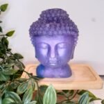 Purple Buddah Head Statue